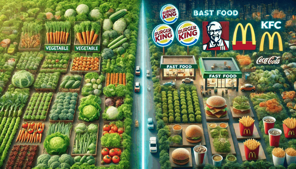Moestuin en Fastfood